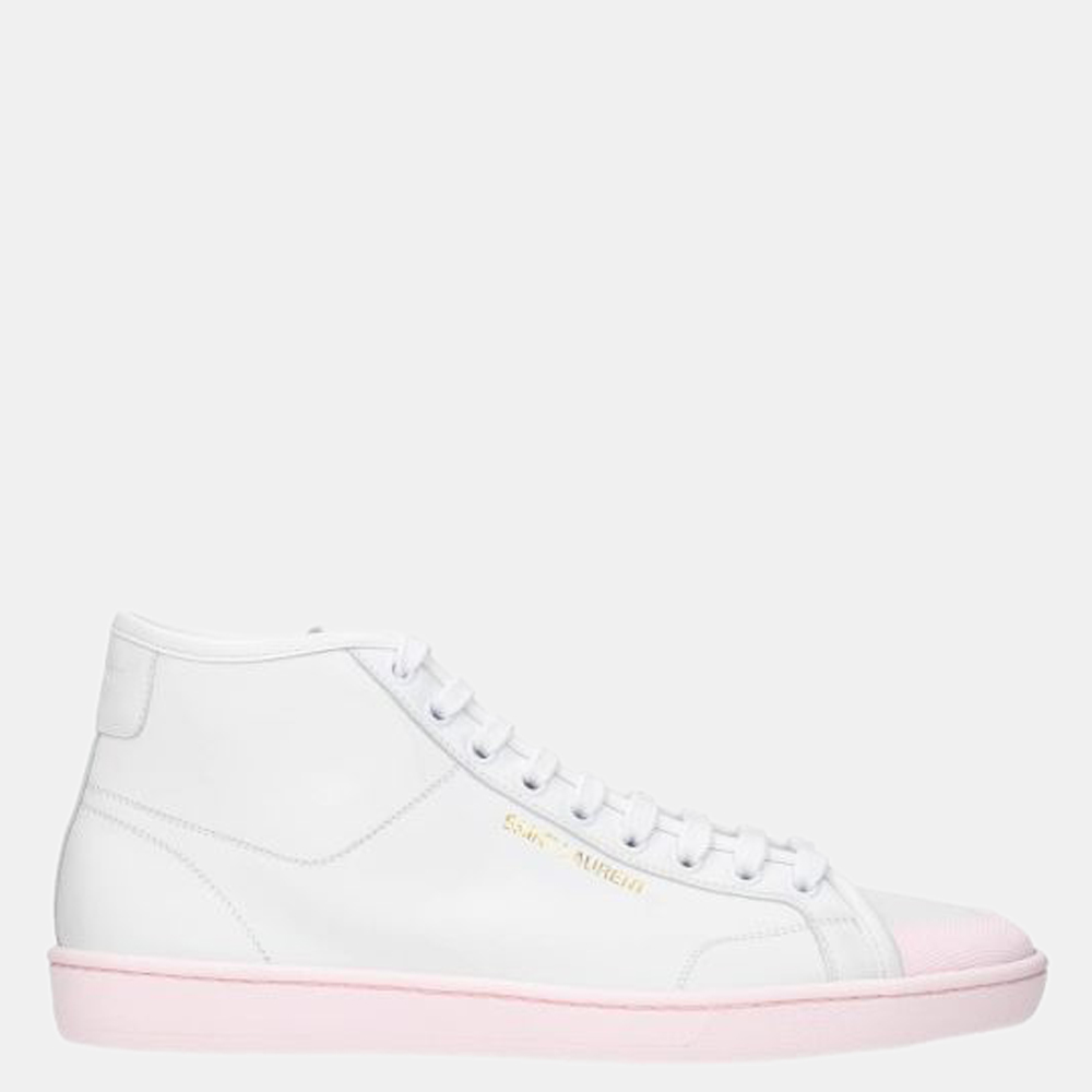 

Saint Laurent White/Pink Leather SL 39 Sneakers Size US 8 EU