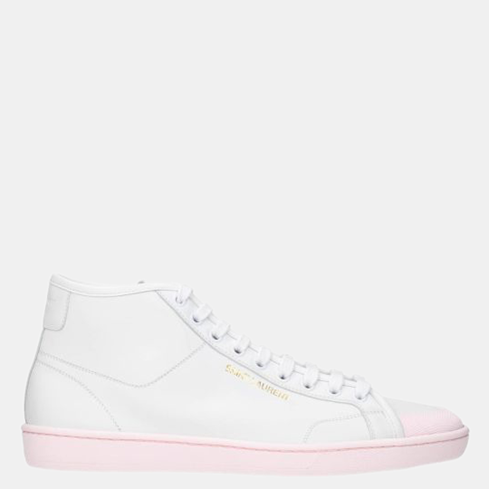 

Saint Laurent White/Pink Leather SL 39 Sneakers Size US 9.5 EU