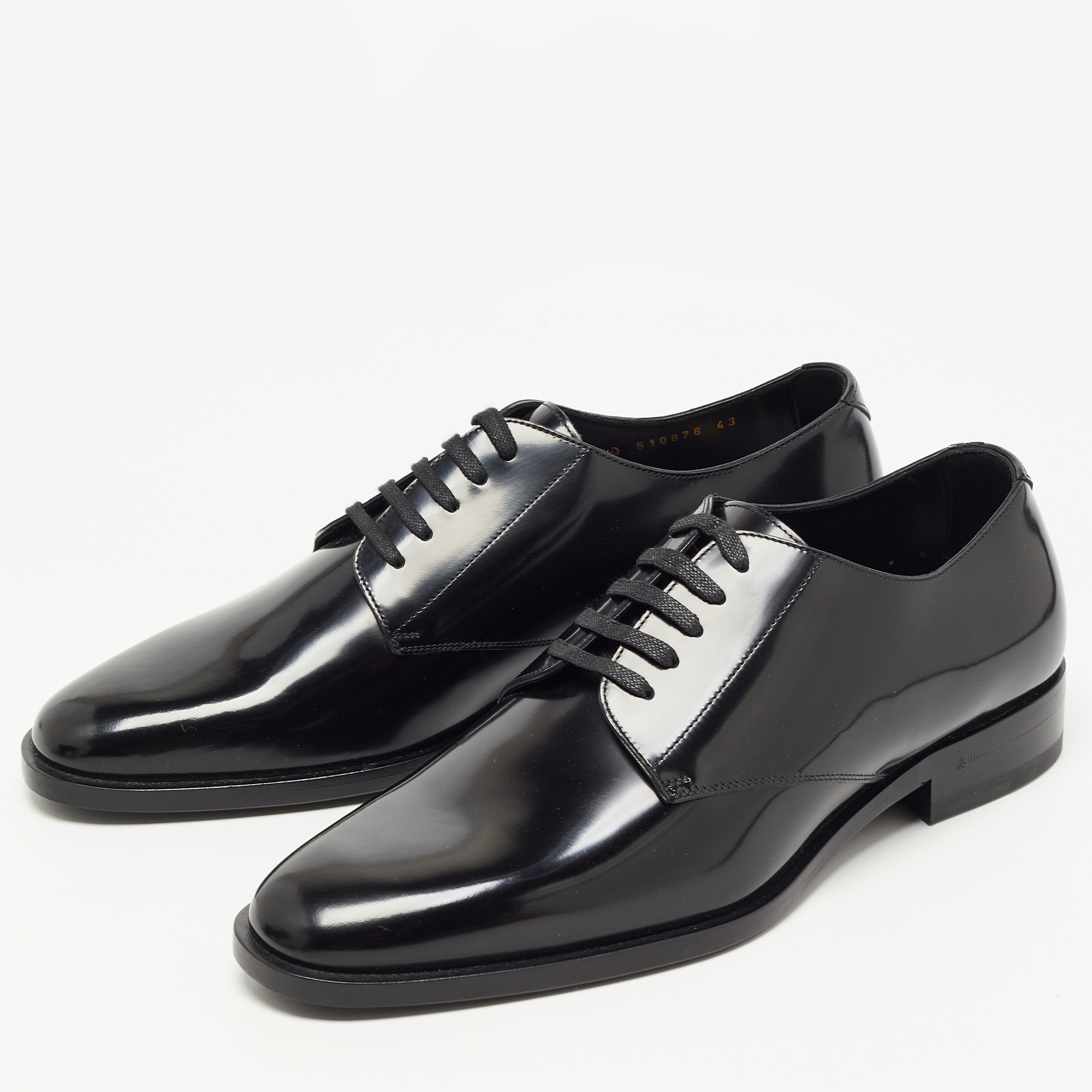 

Saint Laurent Black Leather Lace Up Oxfords Size