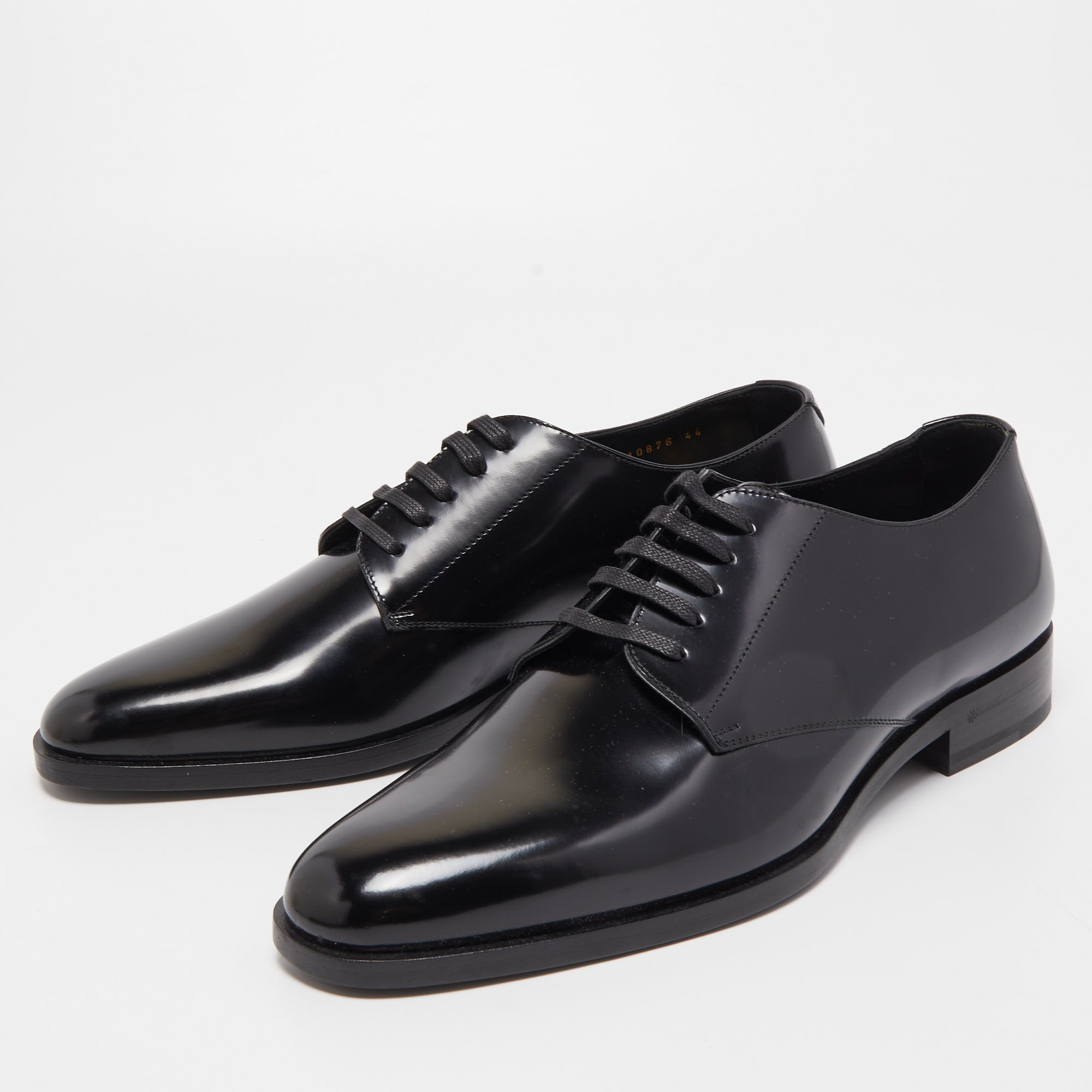 

Saint Laurent Black Leather Lace Up Oxfords Size