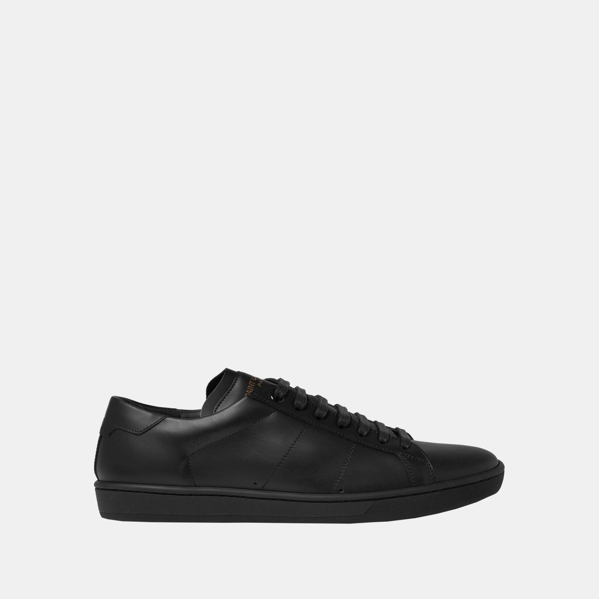 

Saint Laurent Leather Low Top Sneakers, Black