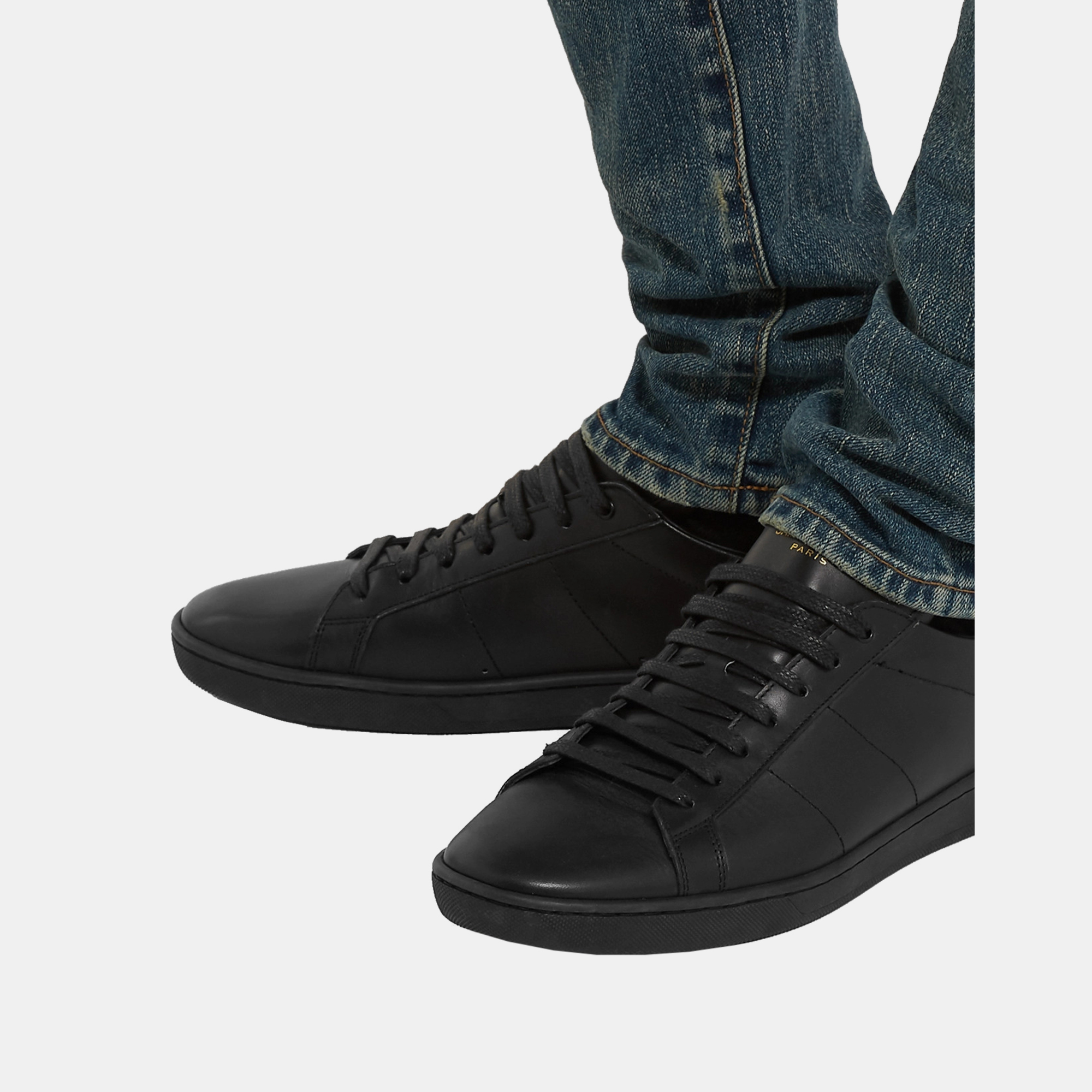 Saint Laurent Leather Low Top Sneakers 41 Saint Laurent Paris TLC