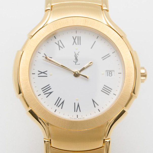 Yves Saint Laurent All Gold Plated Classic Collection Unisex Wristwatch