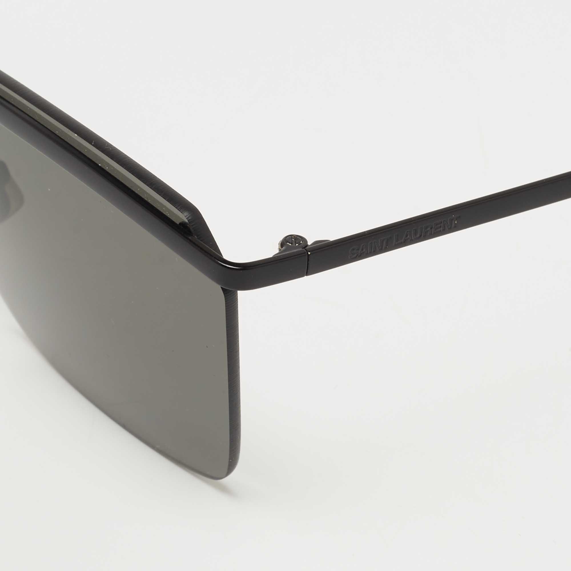 

Saint Laurent Black/Grey SL243 New Wave Square Sunglasses