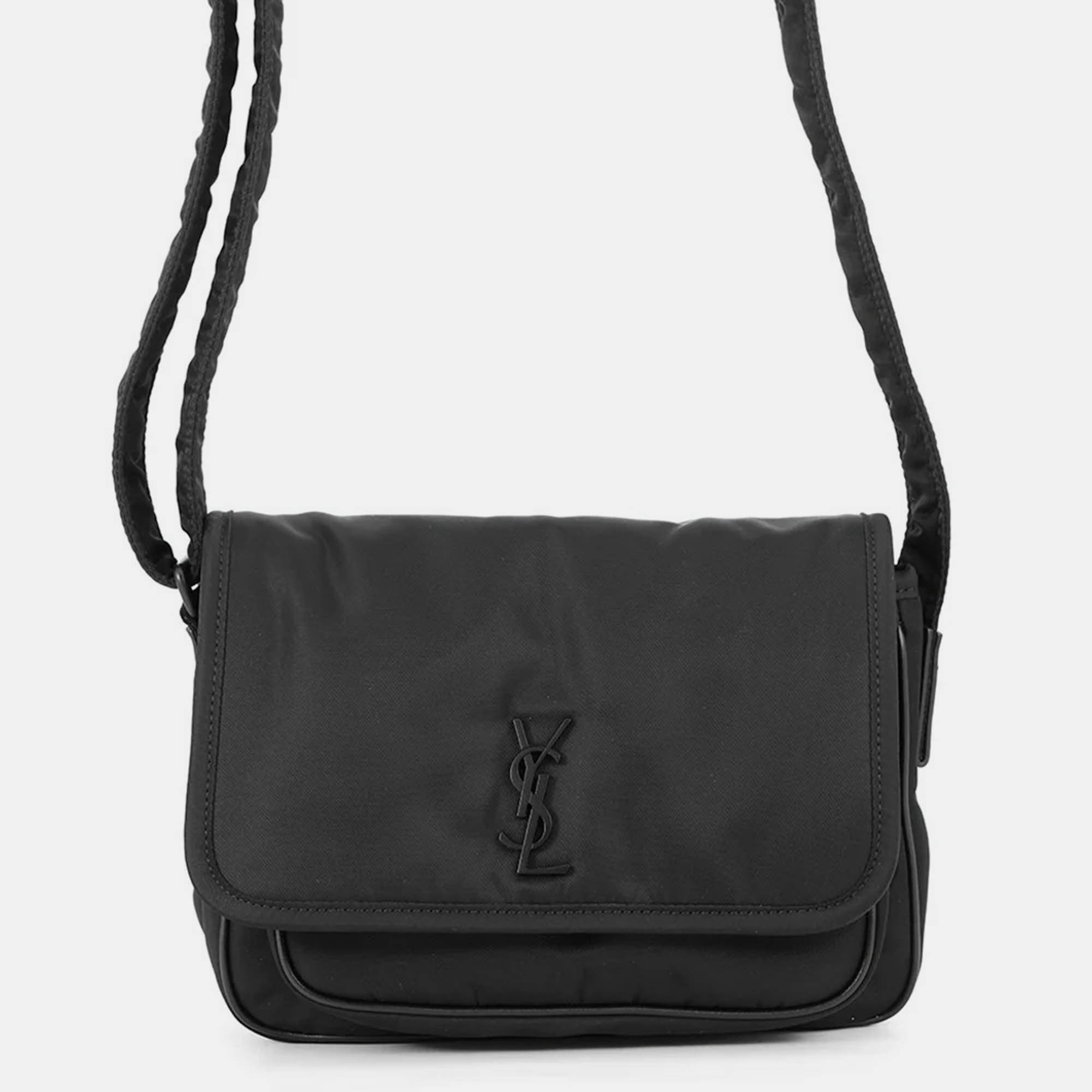 

Saint Laurent Paris Niki Small Shoulder Bag Black Nylon Size Small