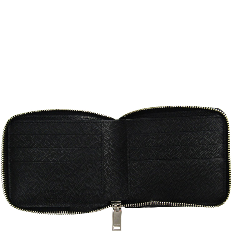 

Saint Laurent Paris Black Grained Leather Bill Wallet