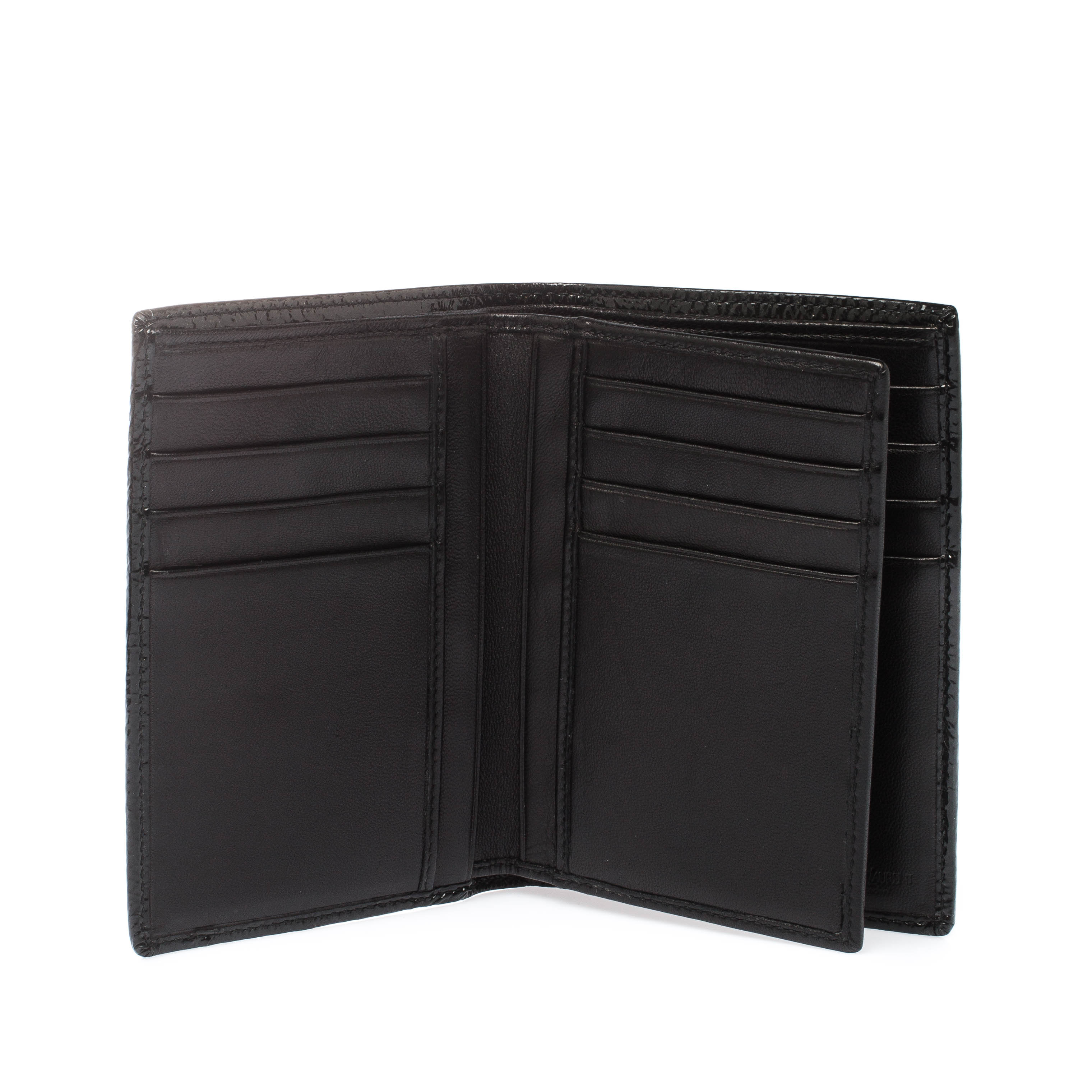 

Saint Laurent Paris Black Patent Leather Bifold Wallet