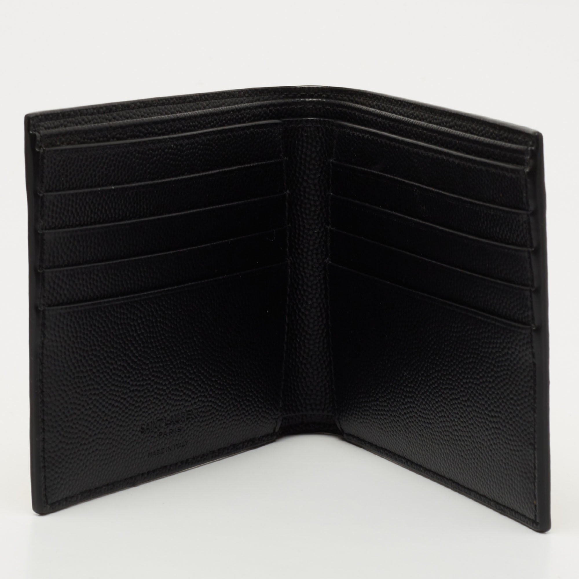 

Saint Laurent Black/Yellow Printed Leather Bifold Wallet