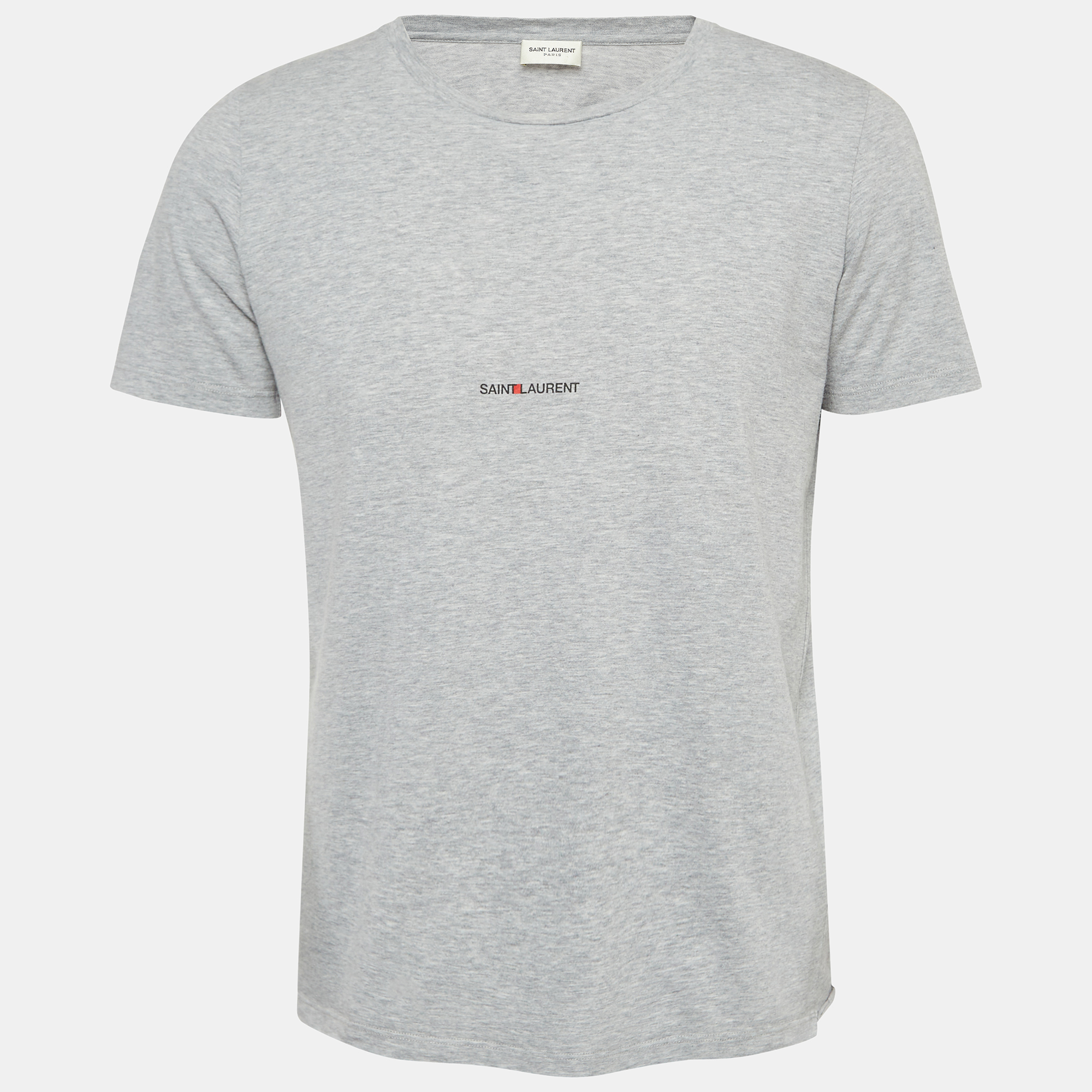 

Saint Laurent Paris Grey Melange Jersey T-Shirt L