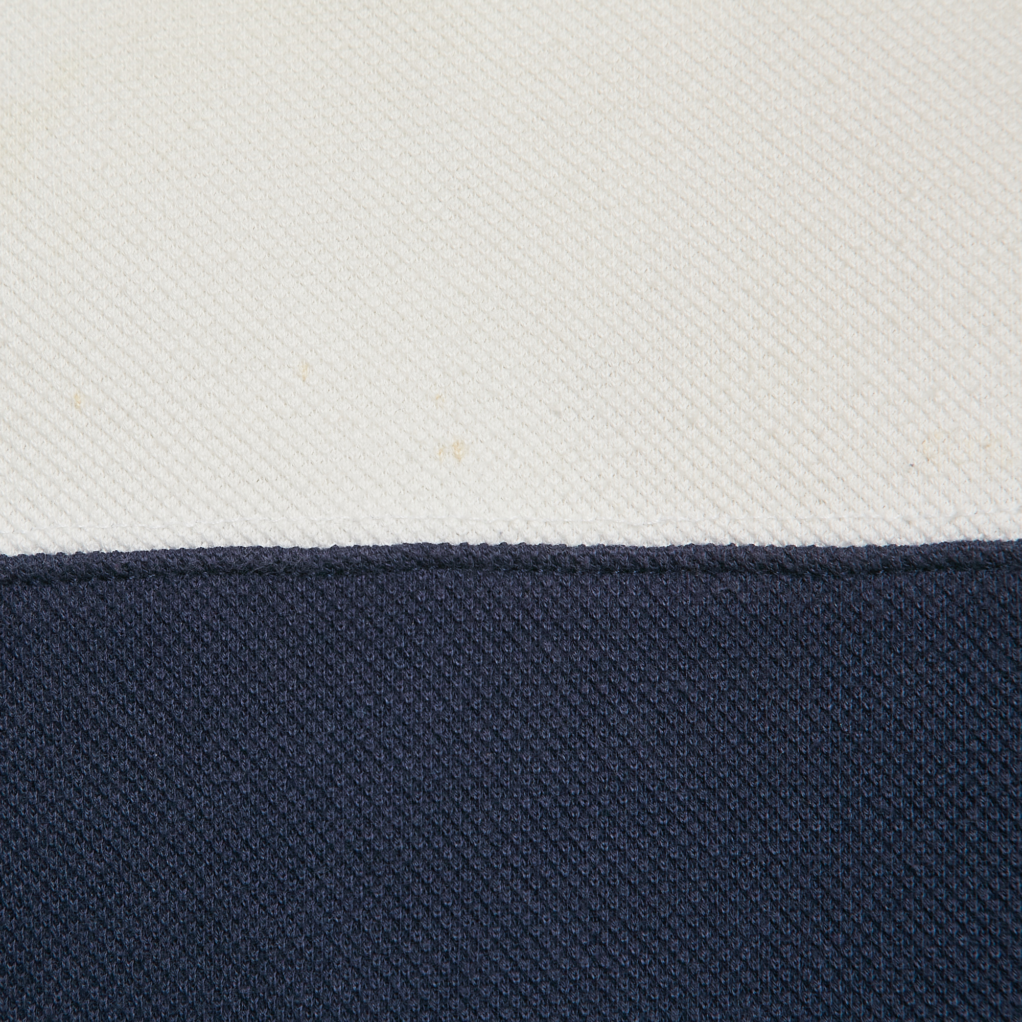 Yves Saint Laurent Vintage Blue/White Striped Cotton Pique Long Sleeve T-Shirt L 