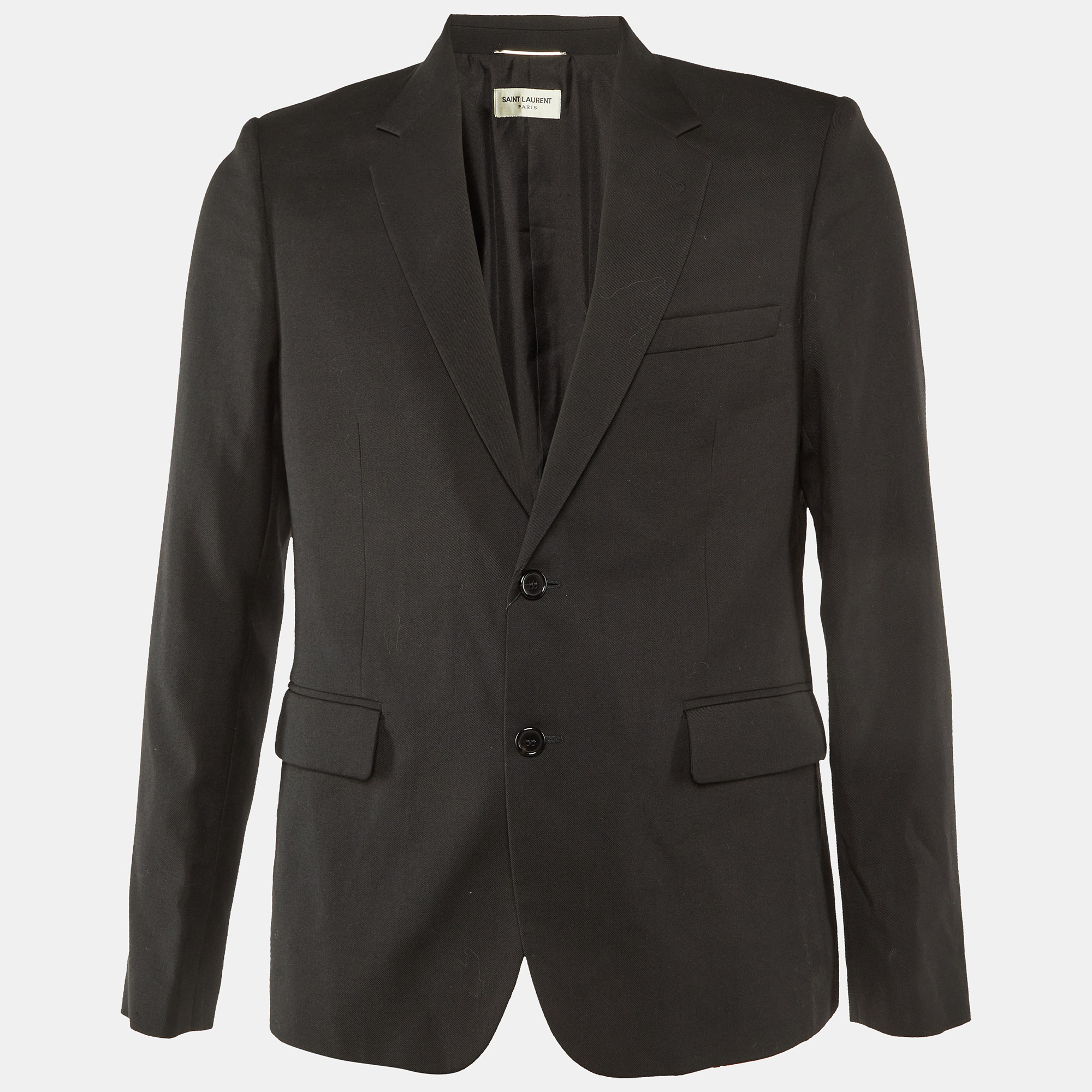 

Saint Laurent Paris Black Wool Tailored Blazer L