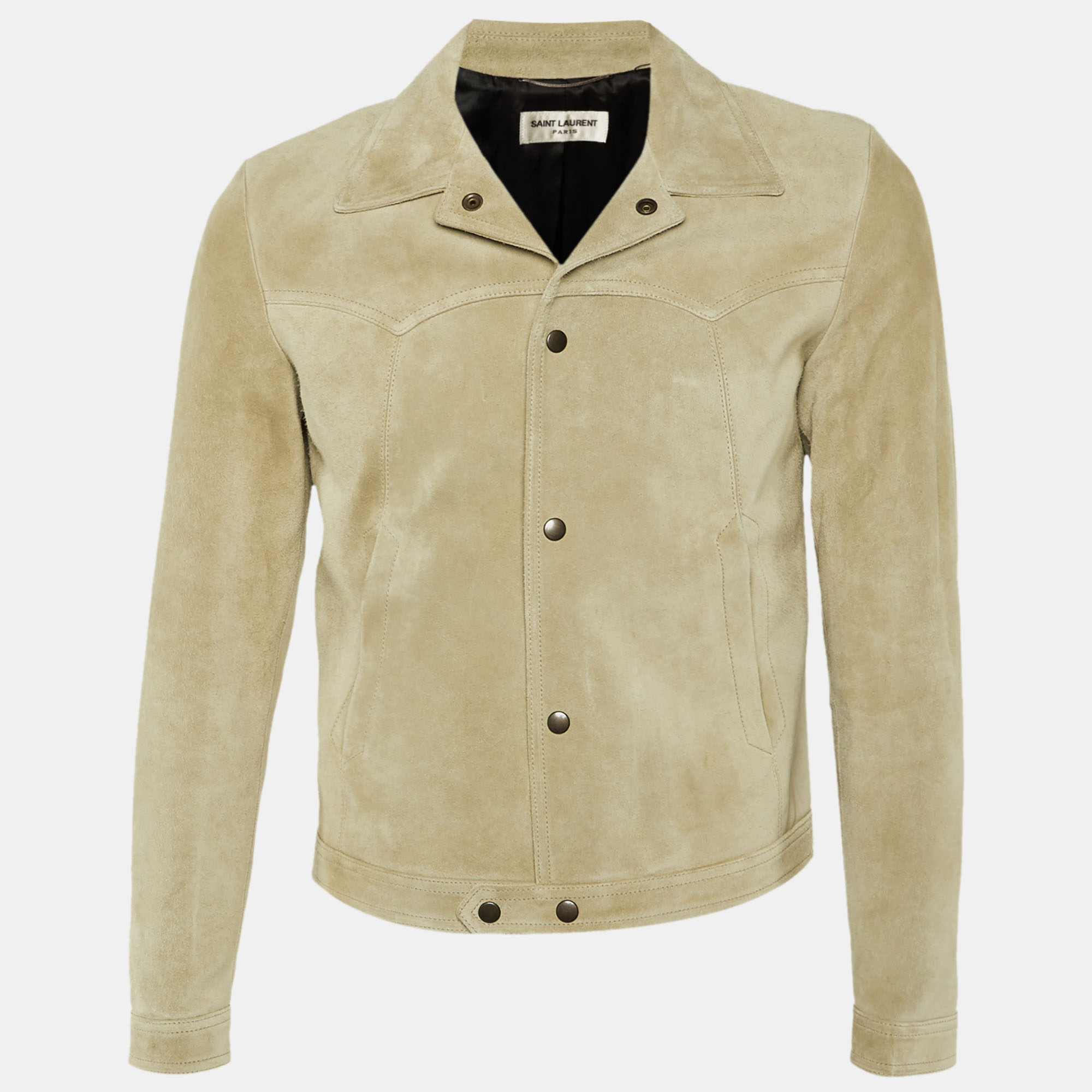 

Saint Laurent Beige Suede Button Front Jacket S