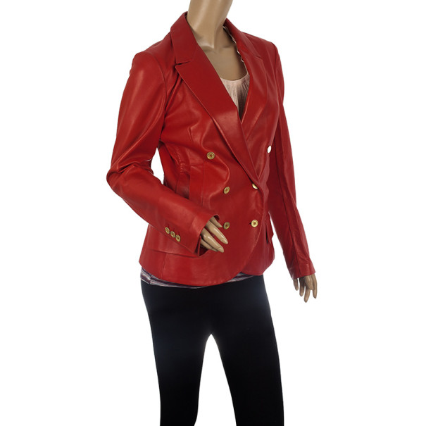 yves saint laurent red coat