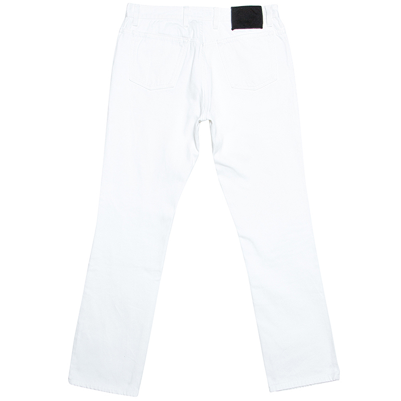 

Saint Laurent Paris White Denim Boot Leg Jeans