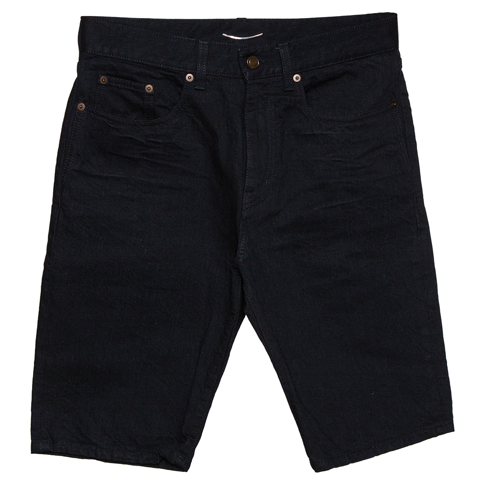 Pre Owned Saint Laurent Paris Black Denim Bermuda Shorts S