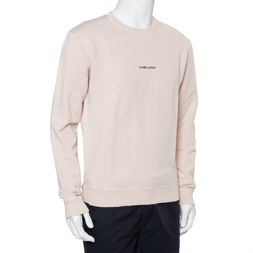 

Saint Laurent Paris Beige Cotton Archive Logo Printed Sweatshirt