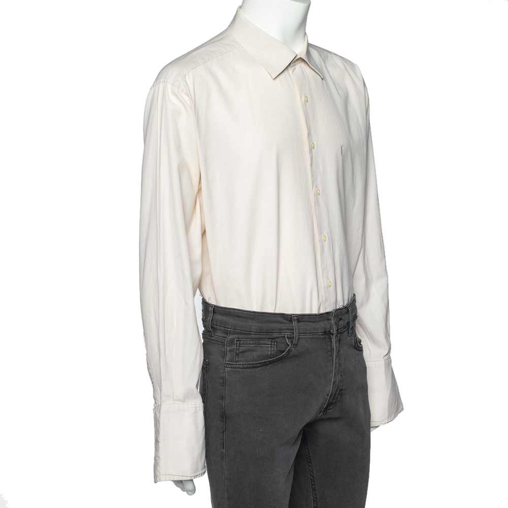 

Yves Saint Laurent Cream Cotton Long Sleeve Shirt