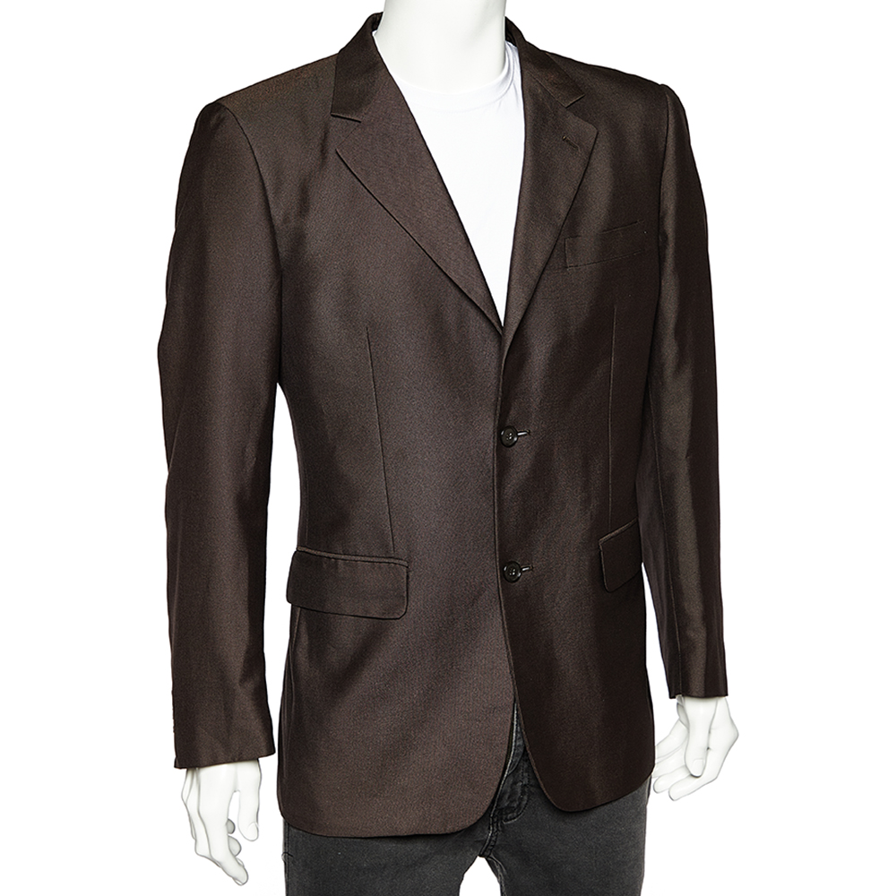 

Yves Saint Laurent Vintage Brown Button Front Blazer