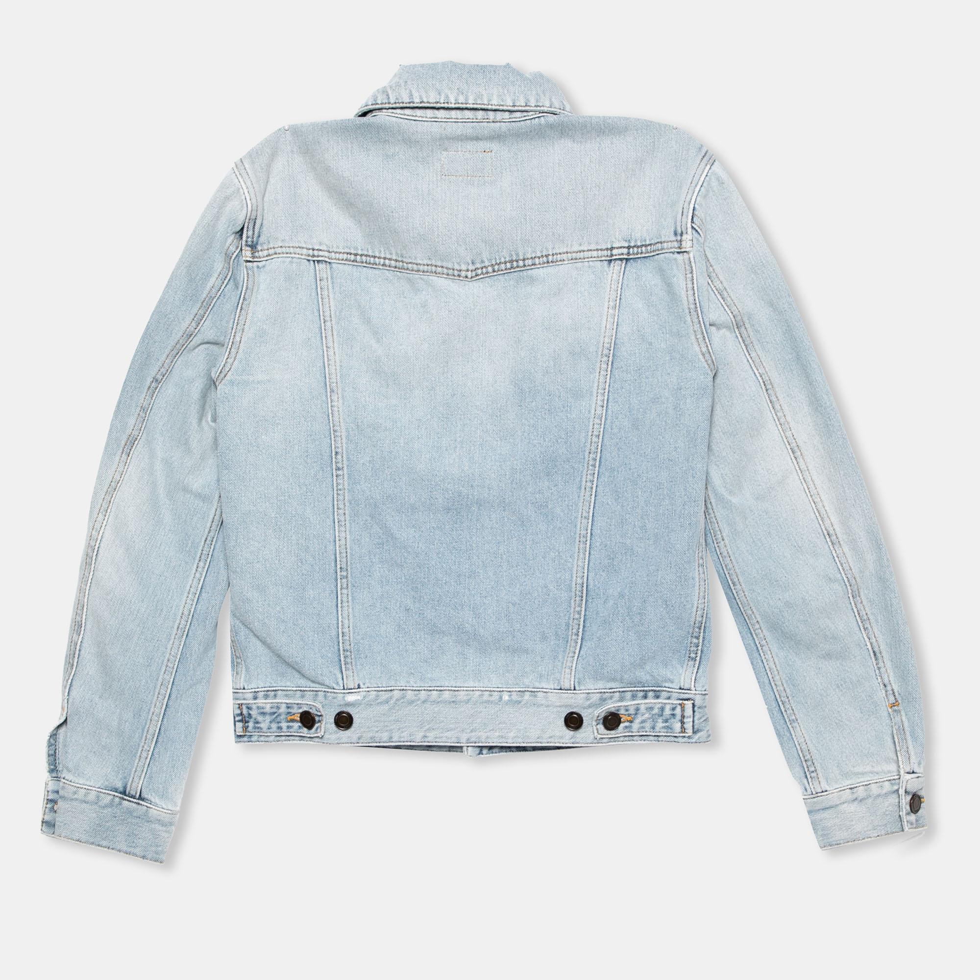 

Saint Laurent Blue Denim Front Pocket Long Sleeve Jacket