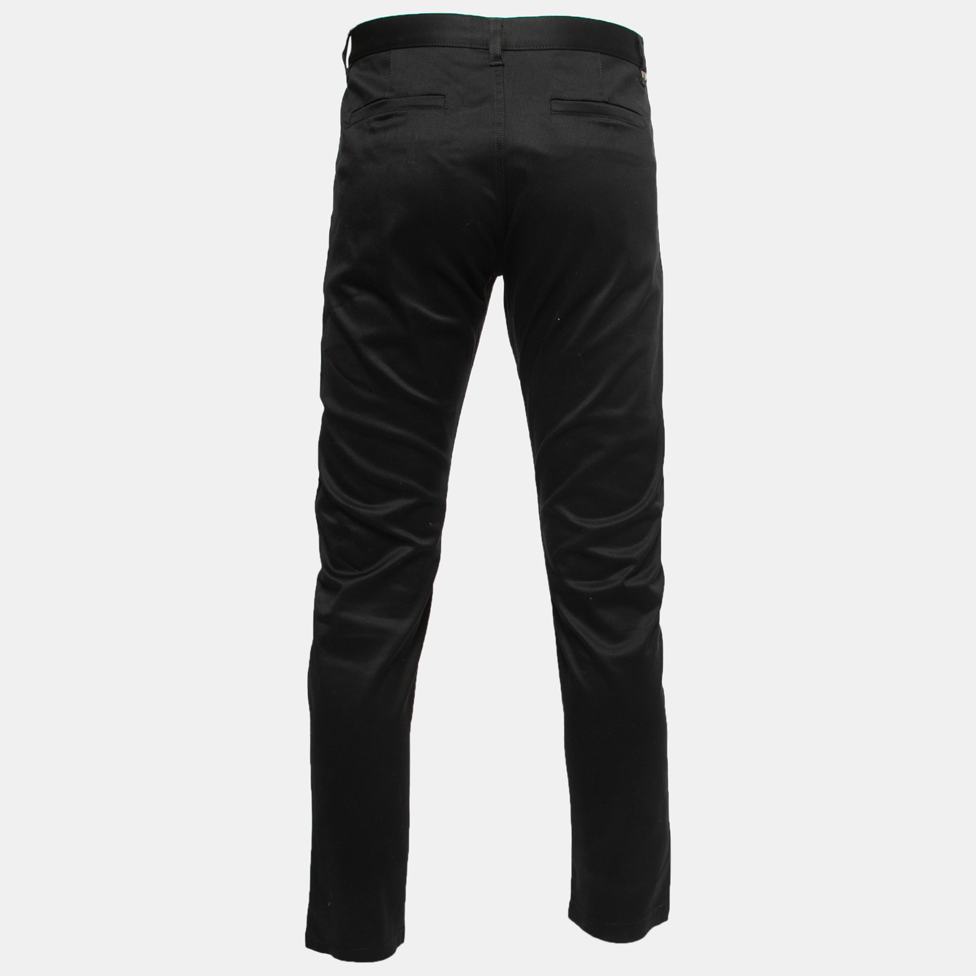 

Saint Laurent Paris Black Cotton Twill Trousers