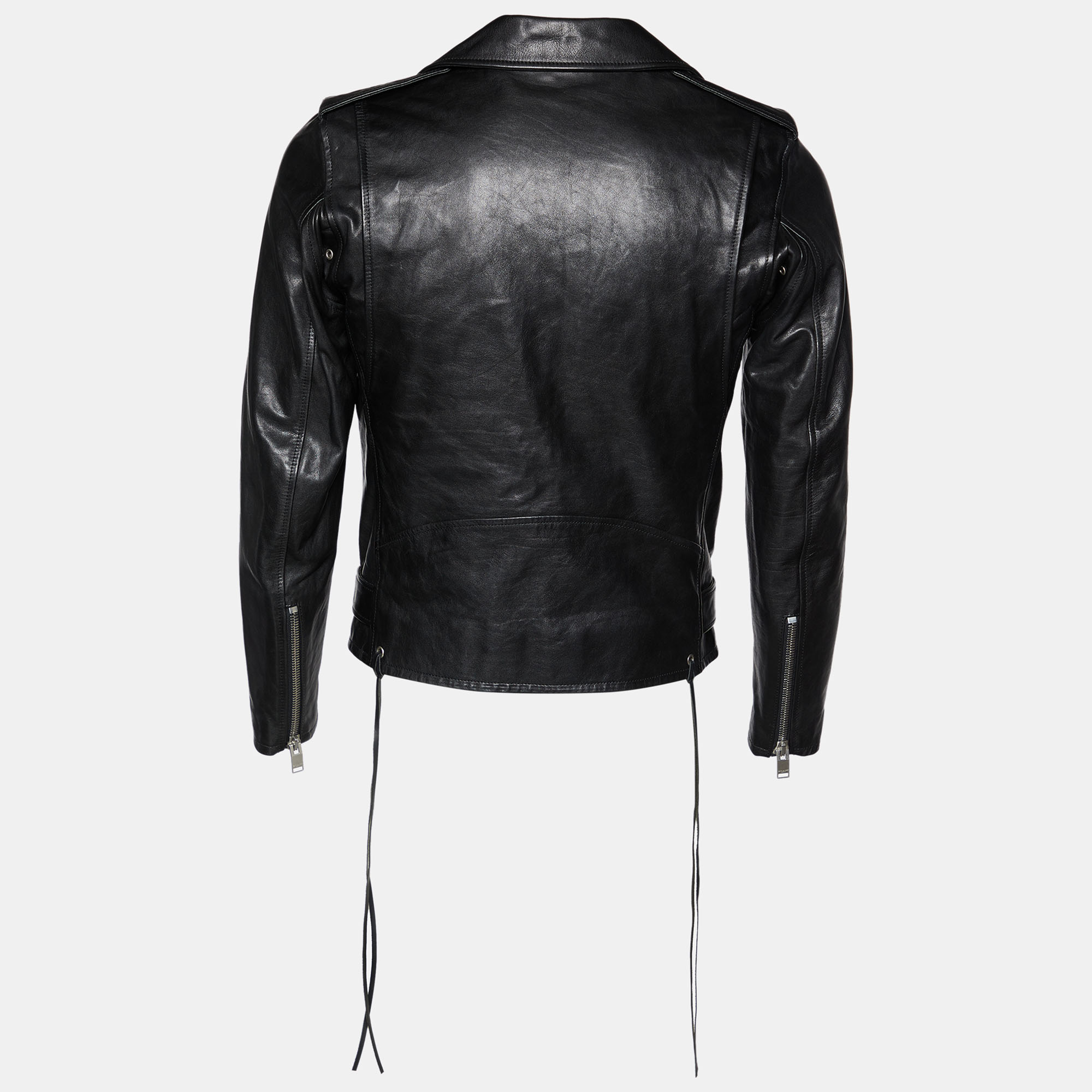 

Saint Laurent Black Leather Biker Jacket