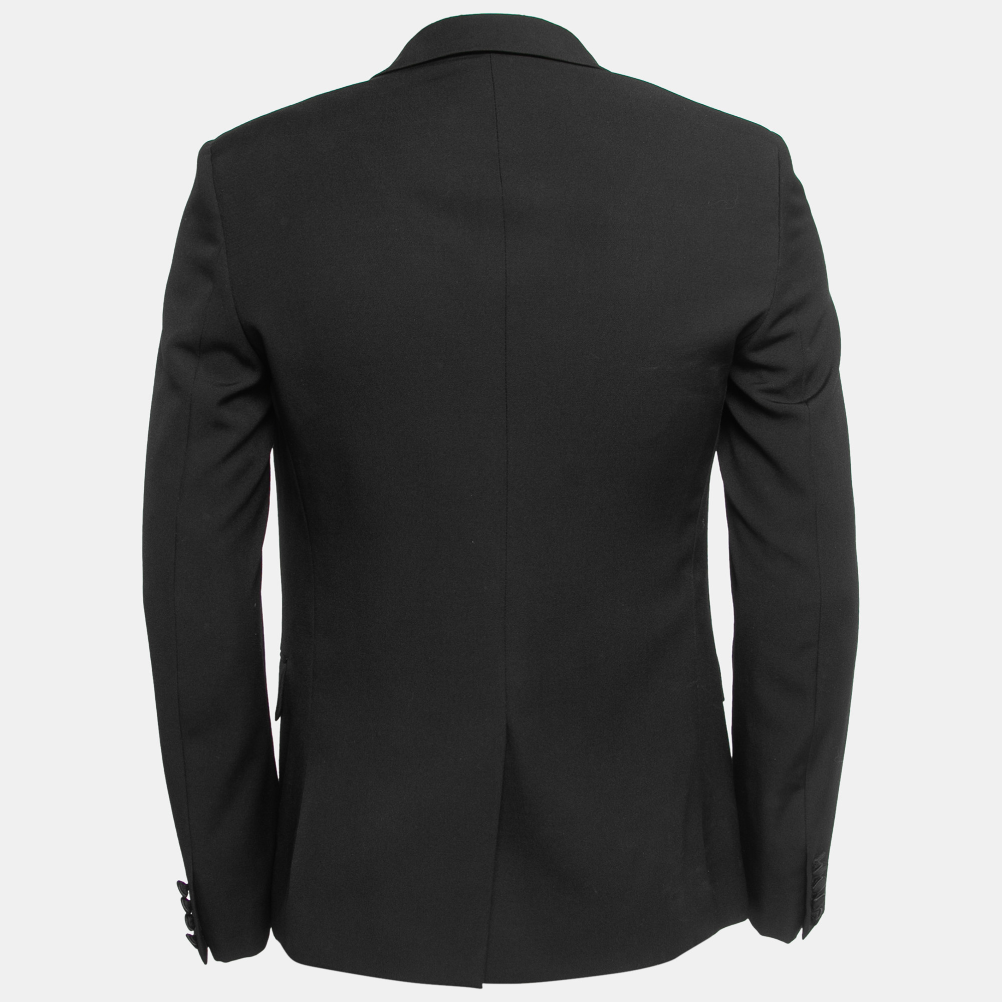 

Saint Laurent Paris Wool Single-Breasted Blazer, Black