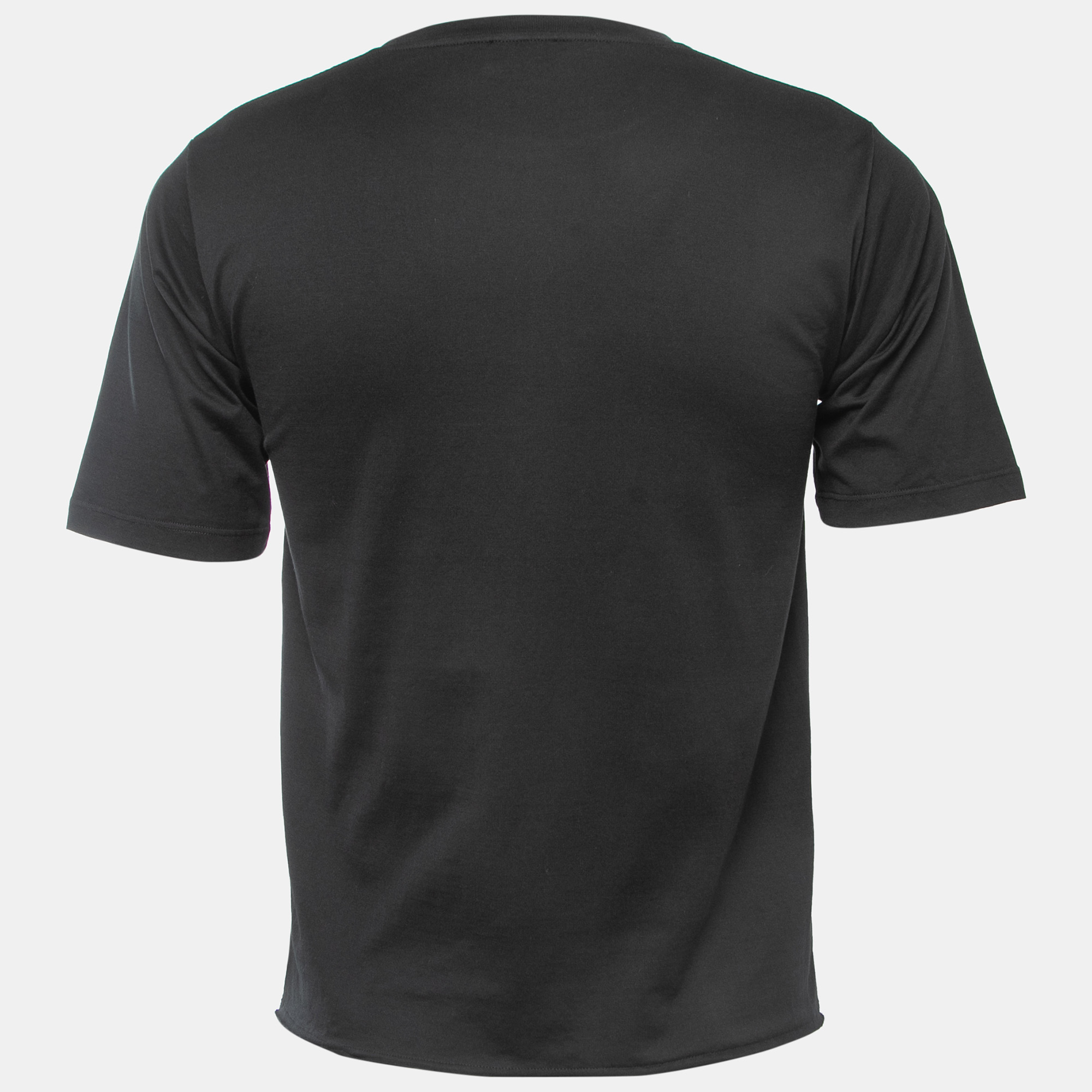 

Saint Laurent Black Washed Logo Print Crew Neck Half Sleeve T-Shirt