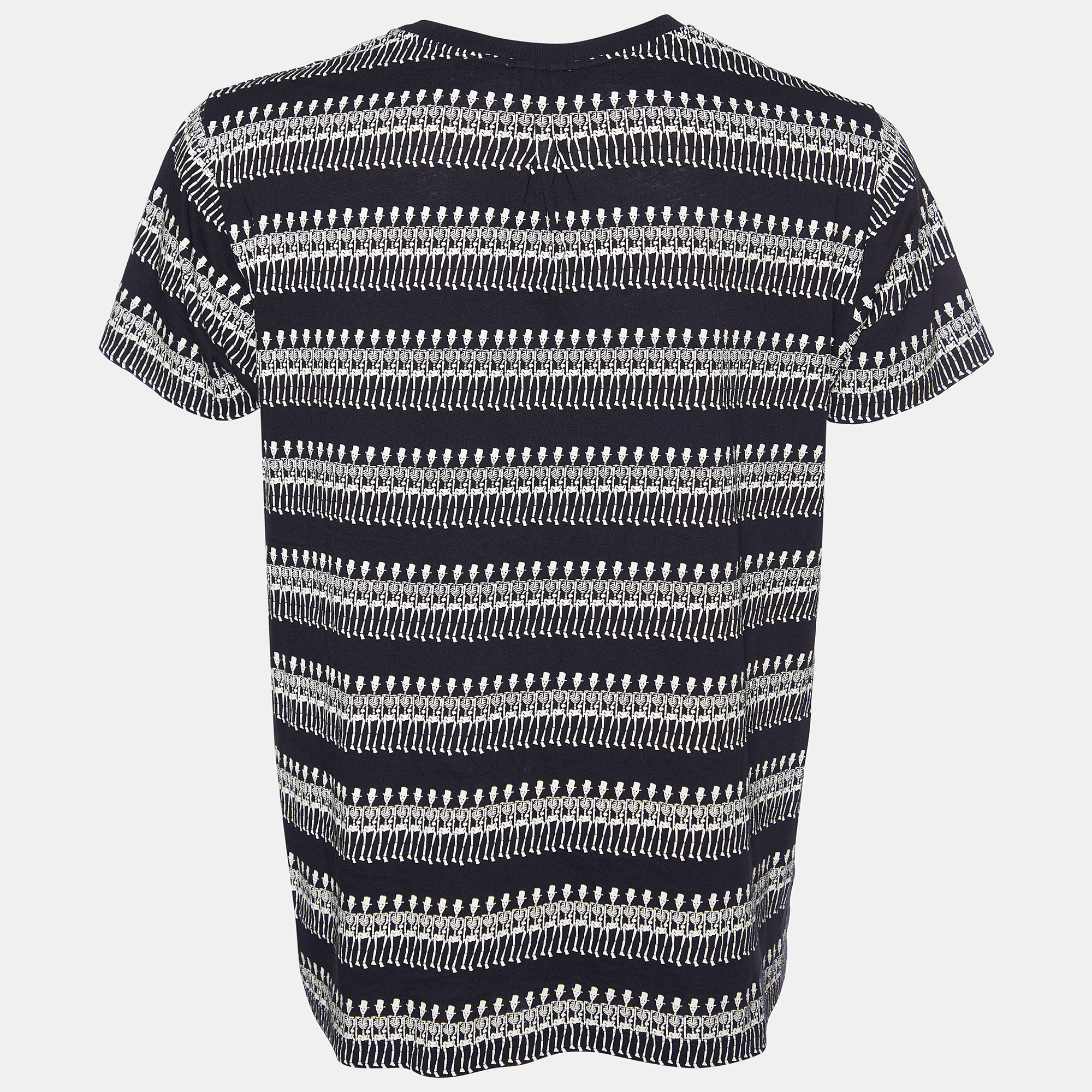 

Saint Laurent Black Printed Cotton Knit T-Shirt