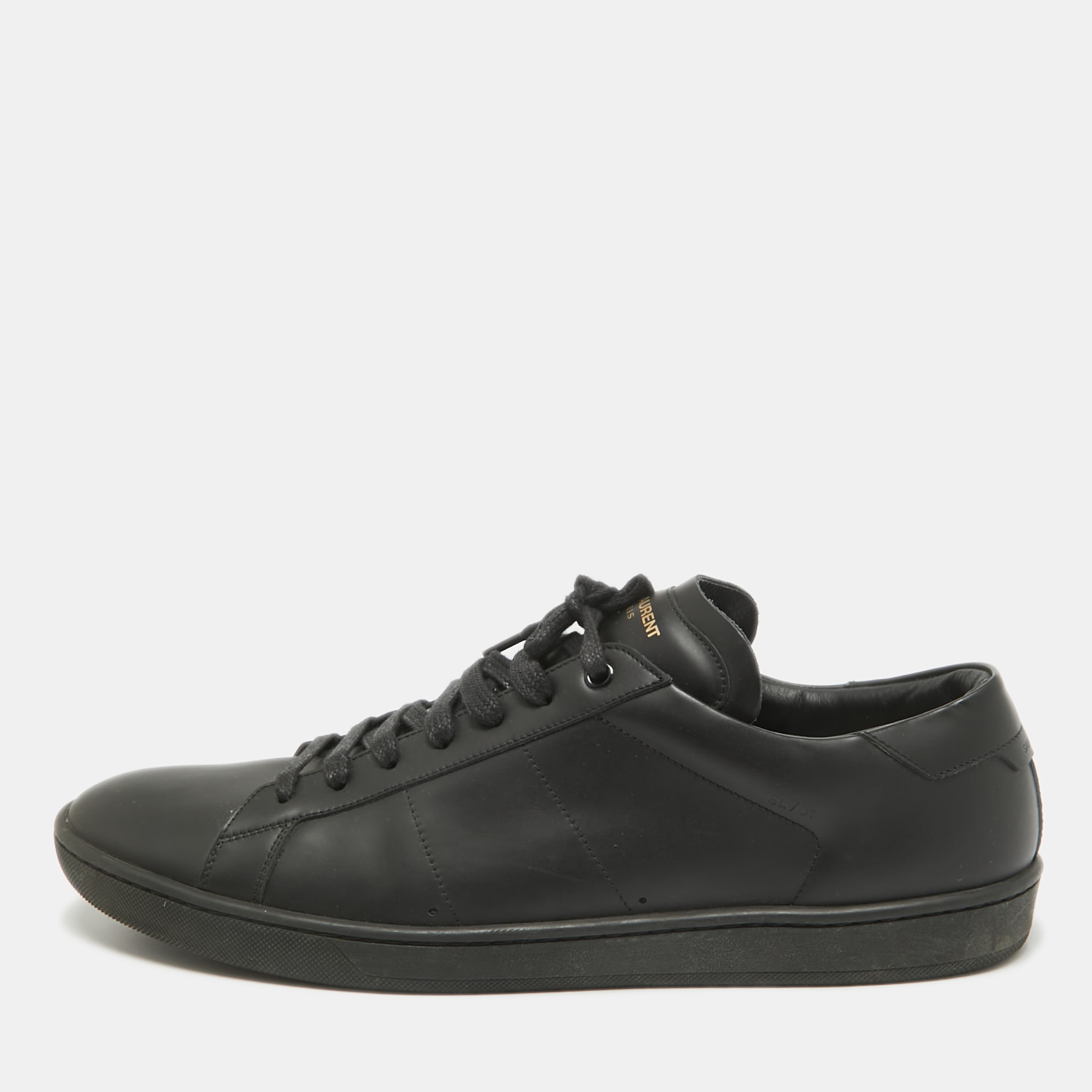 

Saint Laurent Black Leather Court Classic Lace Up Sneakers Size