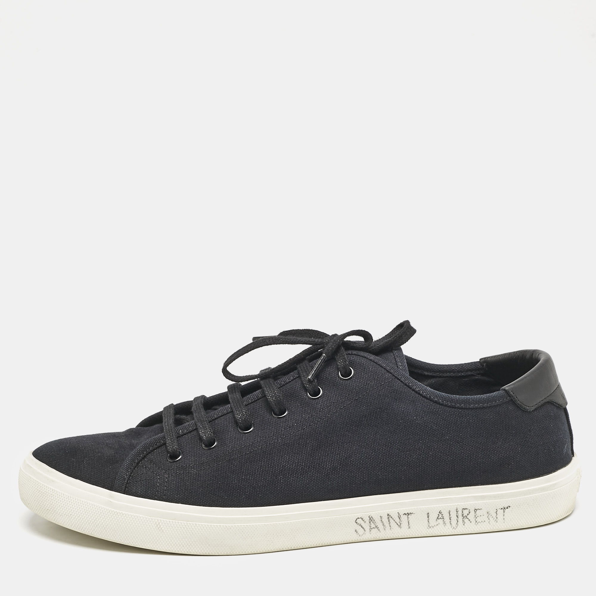 

Saint Laurent Black Canvas and Leather Malibu Sneakers Size
