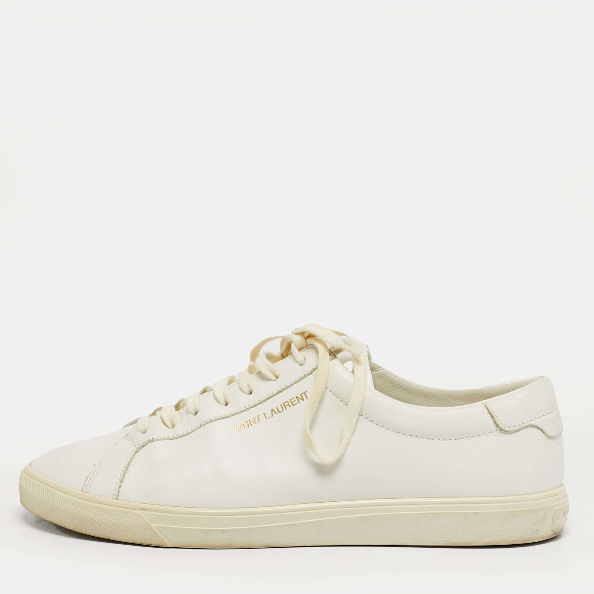 

Saint Laurent Andy Size  White Leather Low Top Sneakers