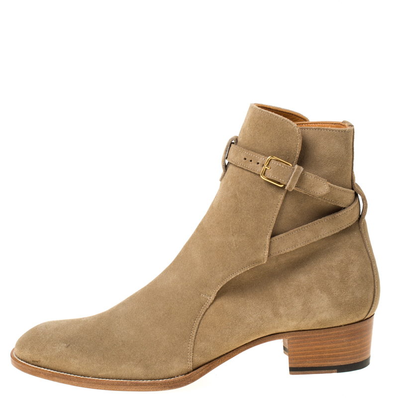 

Saint Laurent Paris Beige Blake Jodhpur Ankle Boots Size