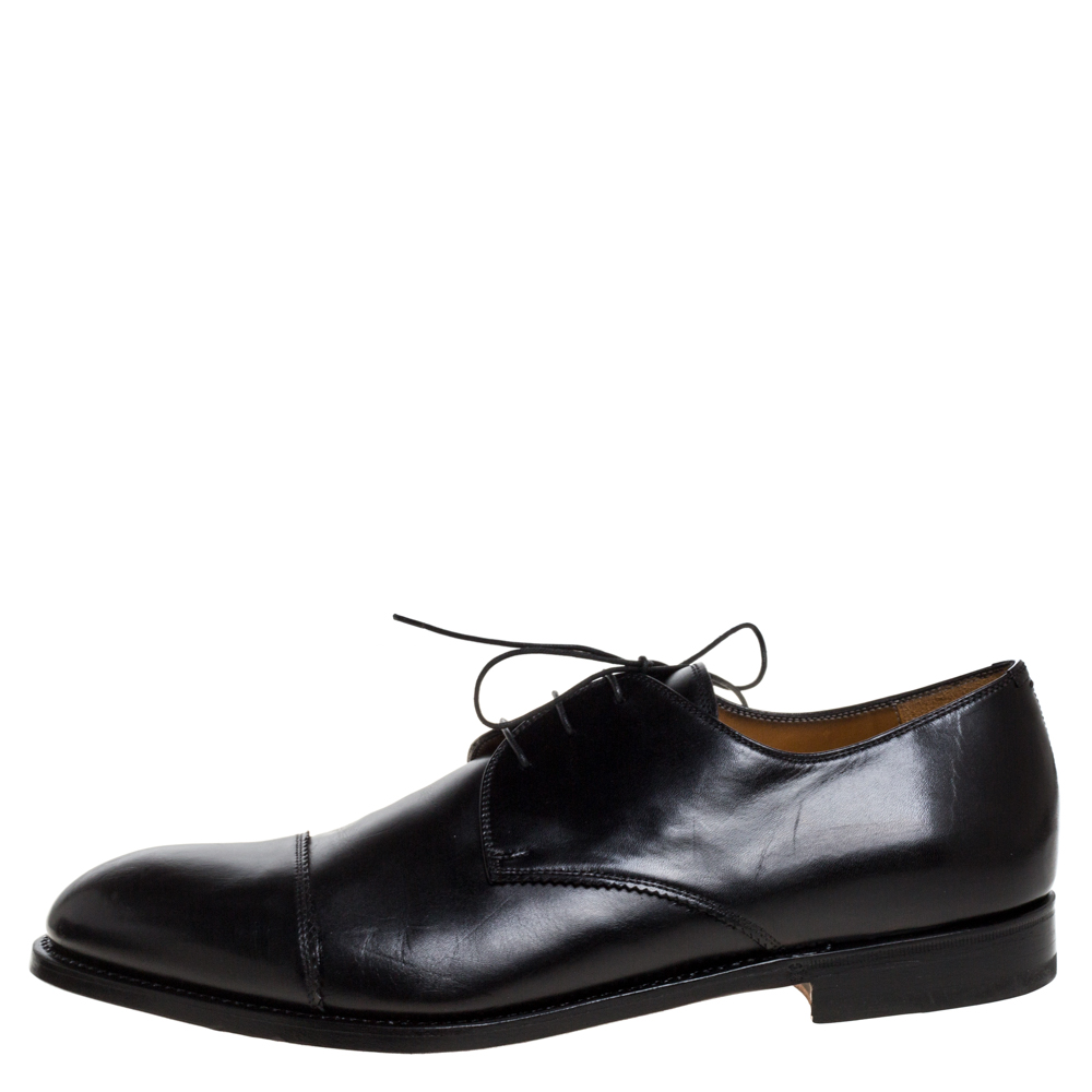 

Saint Laurent Paris Black Leather Simon Lace Up Derby Size