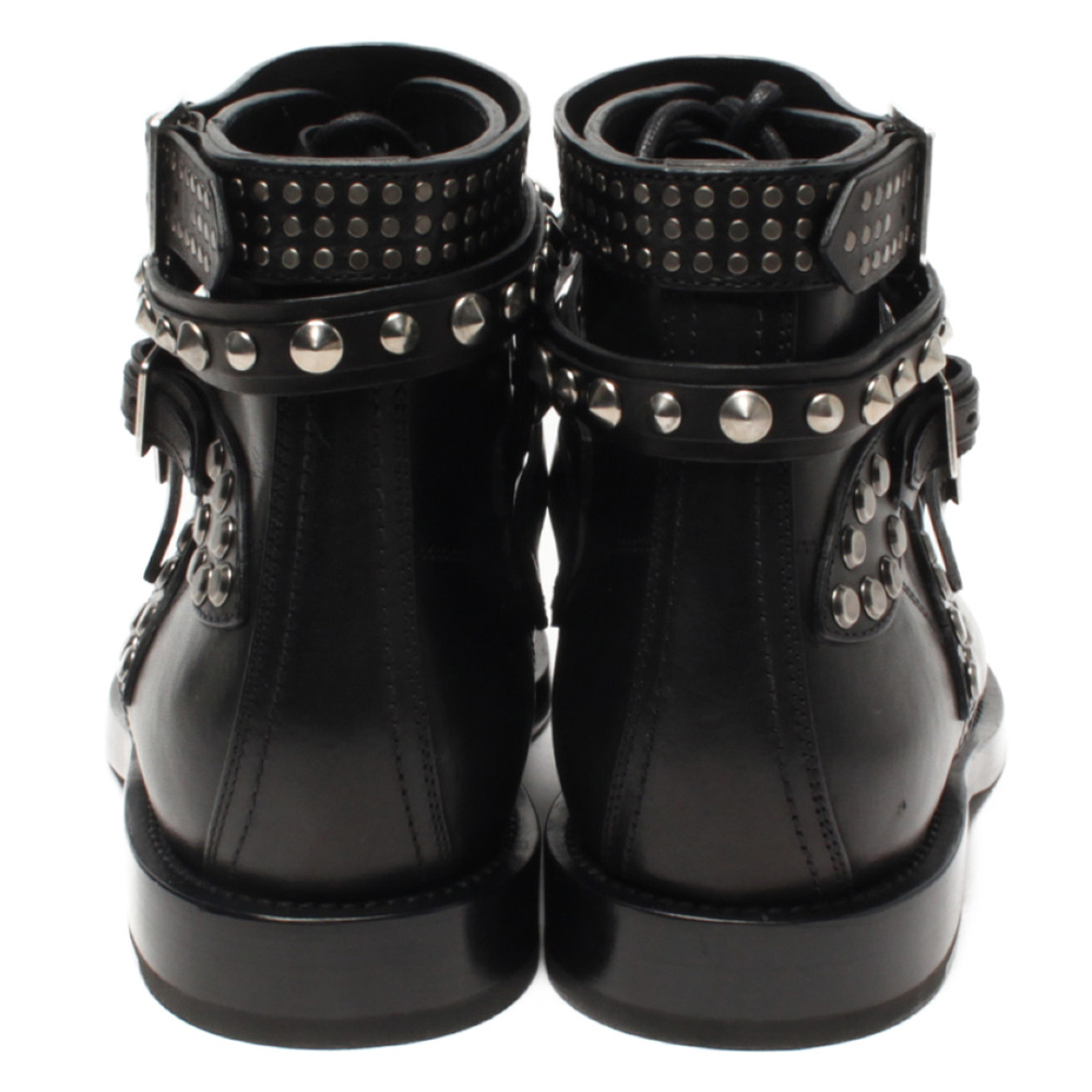 

Saint Laurent Black Leather Studded Boots Size