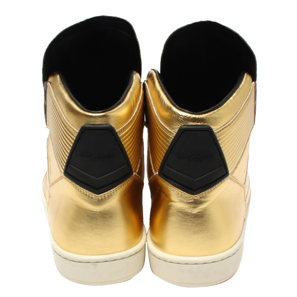 

Saint Laurent Paris Gold SL24 High-Top Sneakers Size EU