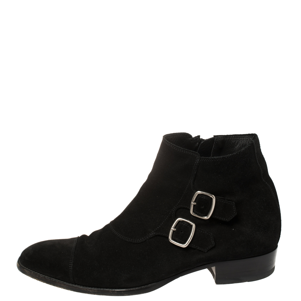 

Saint Laurent Black Suede Ankle Boots Size