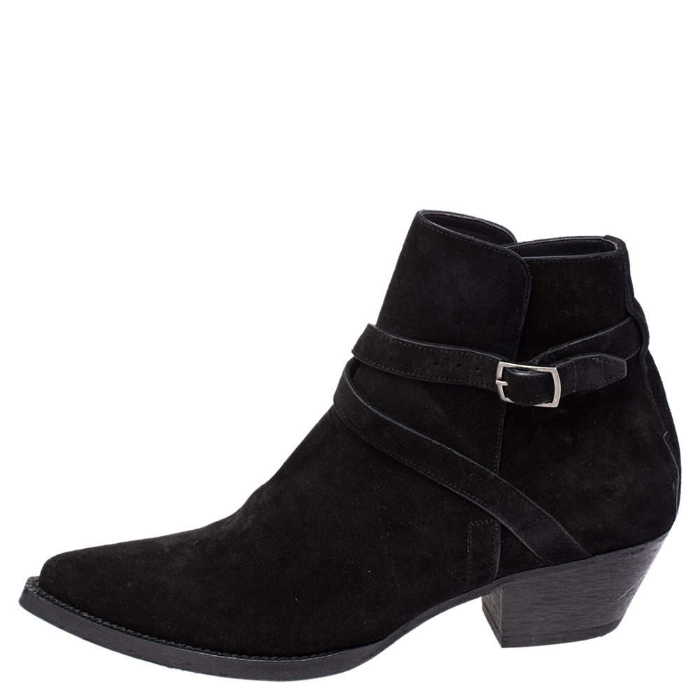 

Saint Laurent Paris Black Suede Blake Jodhpur Ankle Boots Size