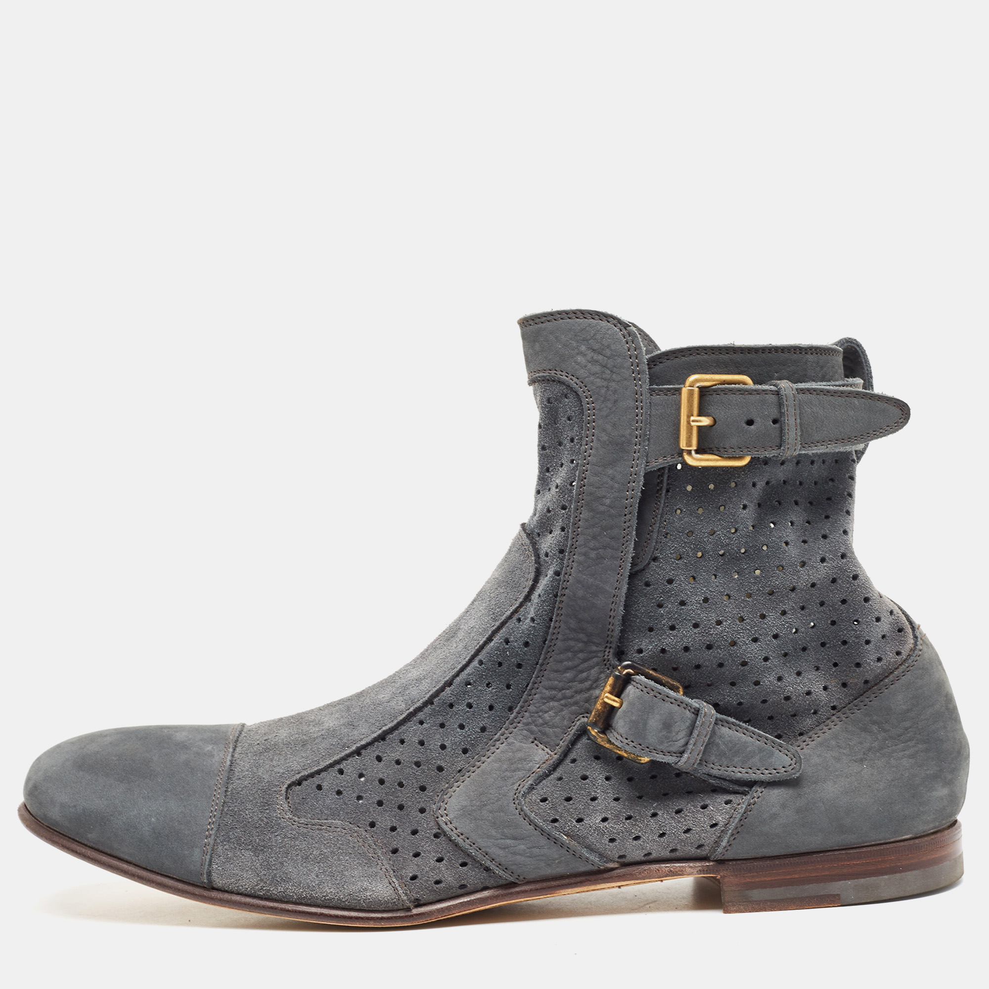 

Saint Laurent Grey Suede Blake Jodhpur Ankle Boots Size