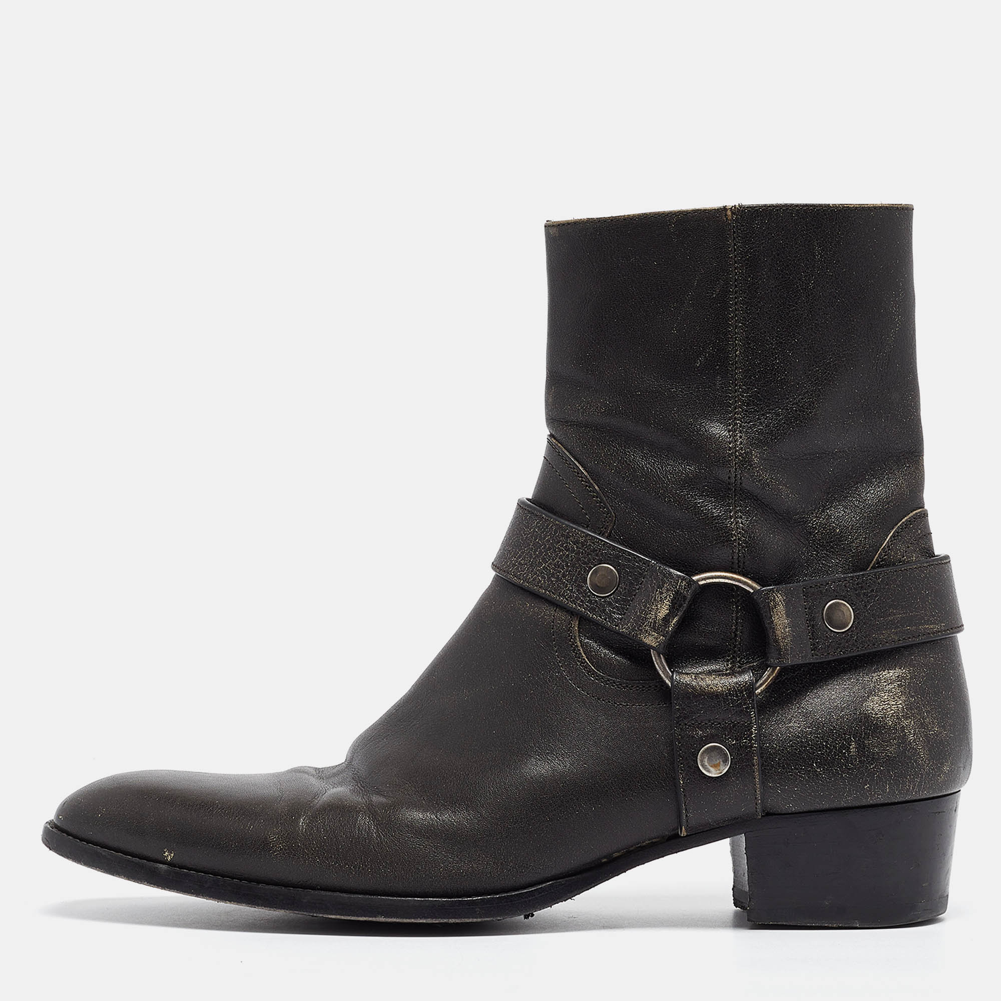 

Saint Laurent Brown Leather Ankle Length Boots Size