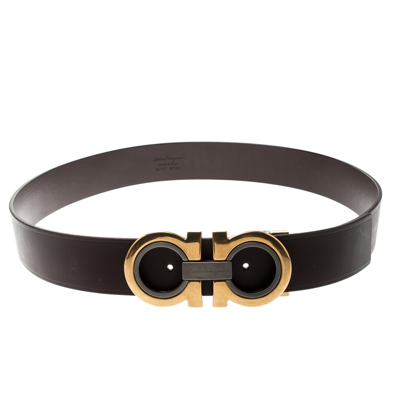 Salvatore Ferragamo Brown Leather Hickory Belt 115 Salvatore