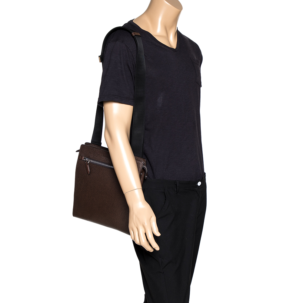 

Salvatore Ferragamo Brown Leather Messenger Bag