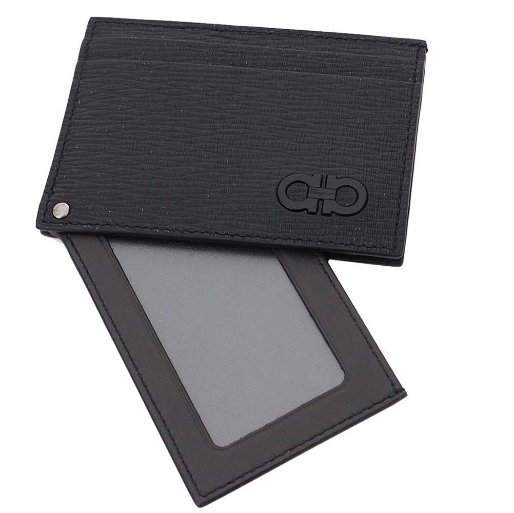 

Salvatore Ferragamo Black Leather Card holder
