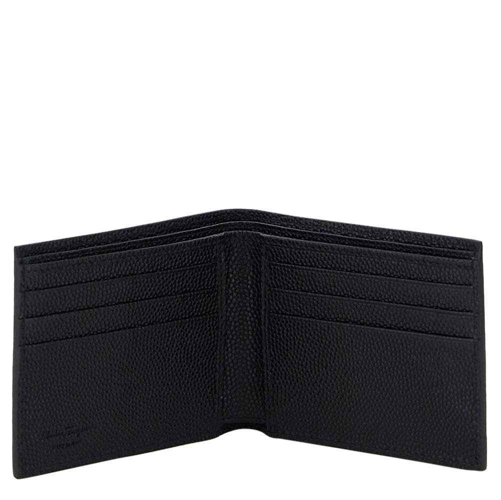 

Salvatore Ferragamo Black Leather Signature Bifold Wallet