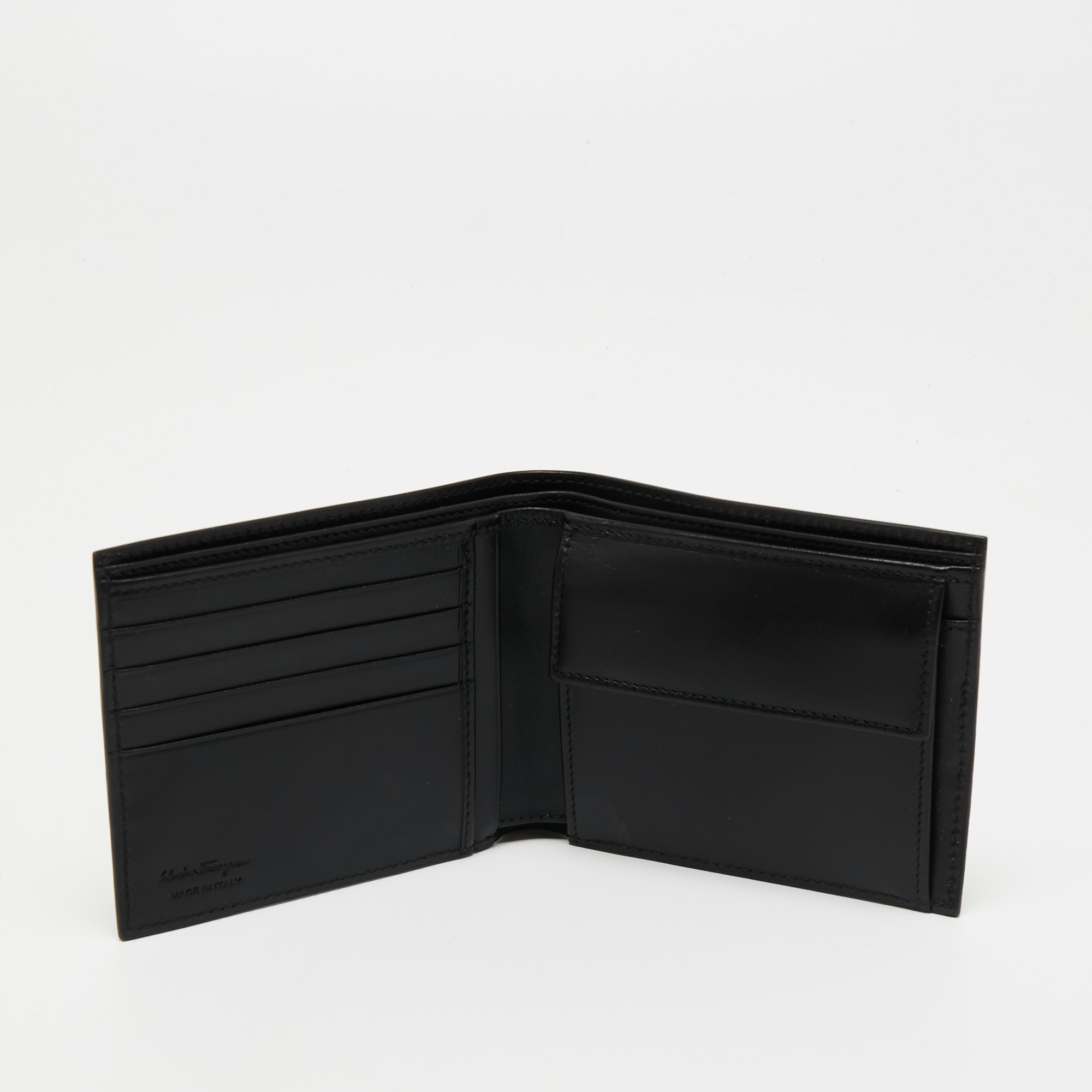 

Salvatore Ferragamo Black Leather Bifold Wallet