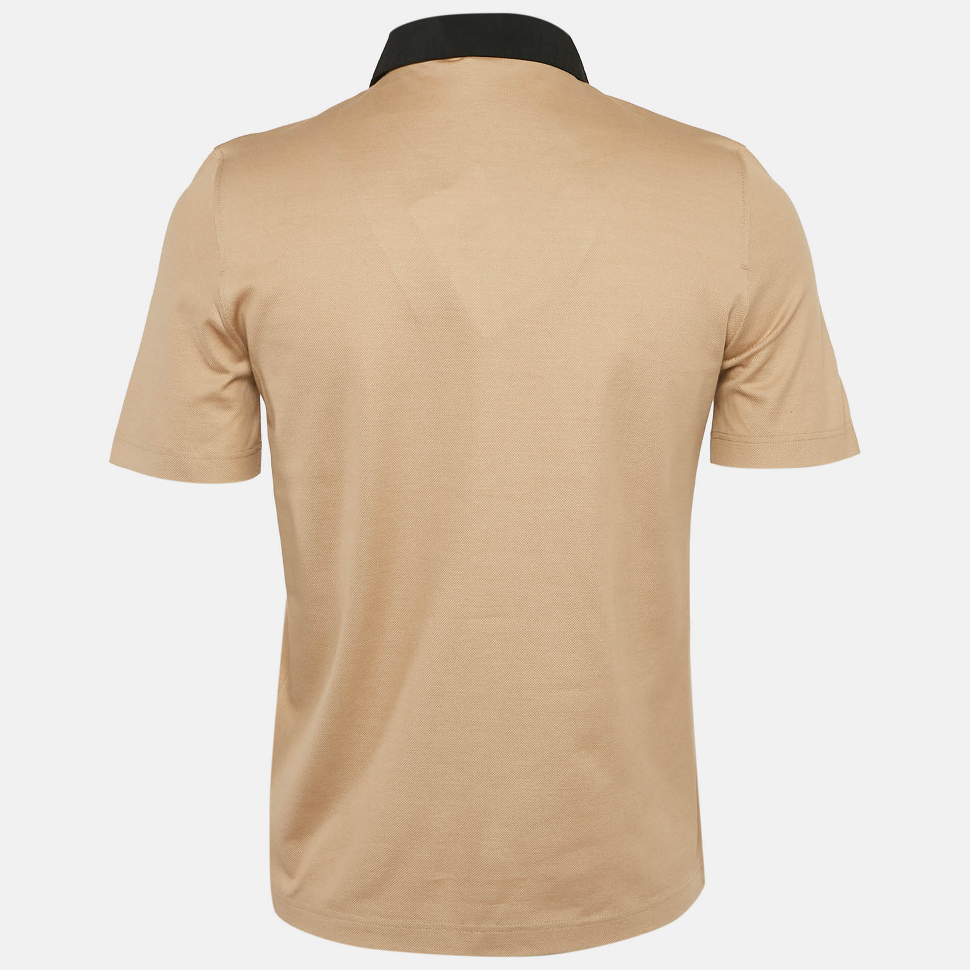 Salvatore Ferragamo Beige Cotton Pique Polo T-Shirt S 