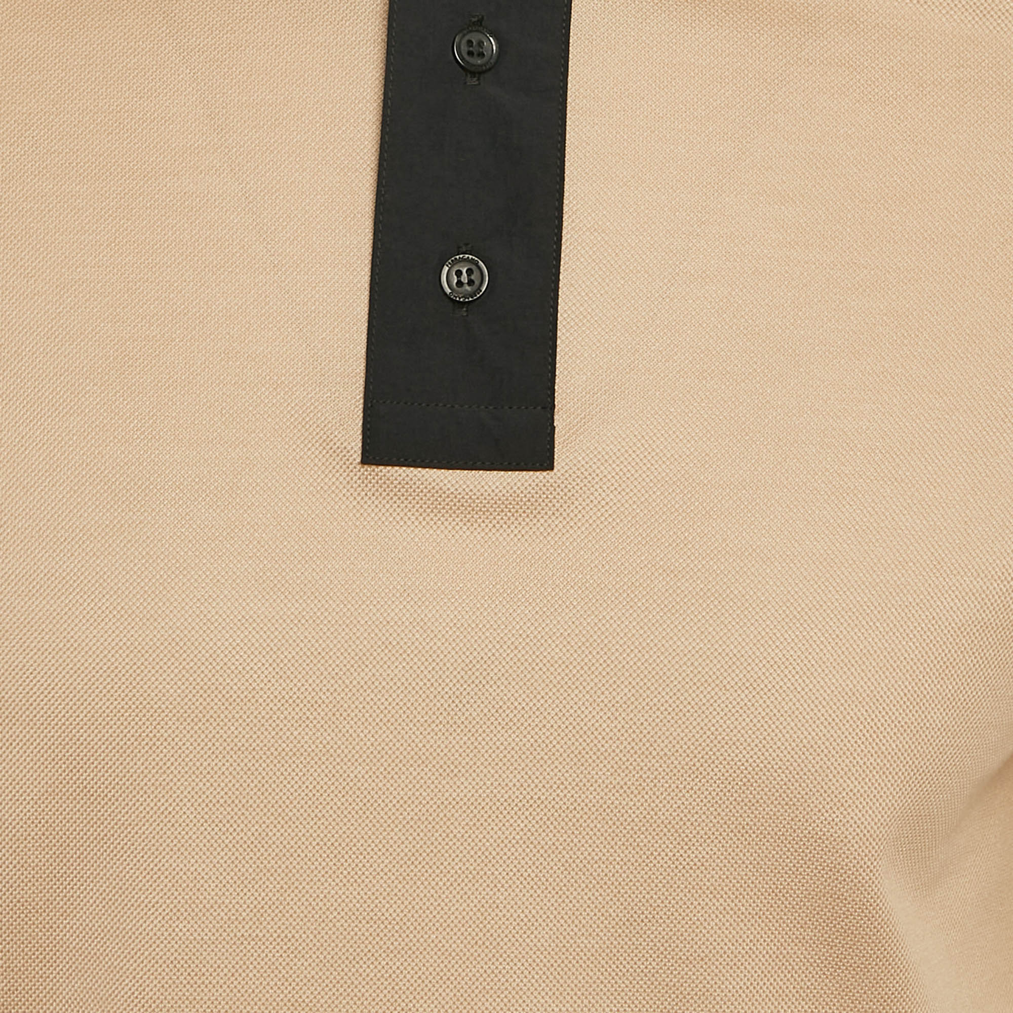 Salvatore Ferragamo Beige Cotton Pique Polo T-Shirt S 