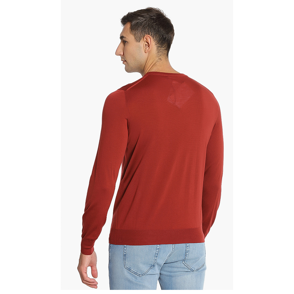 

Salvatore Ferragamo Red Double Layered Neck Sweater
