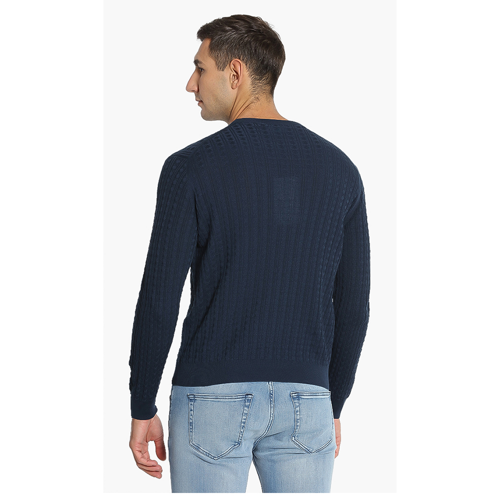 

Salvatore Ferragamo Blue Gancini Jacquard Sweater