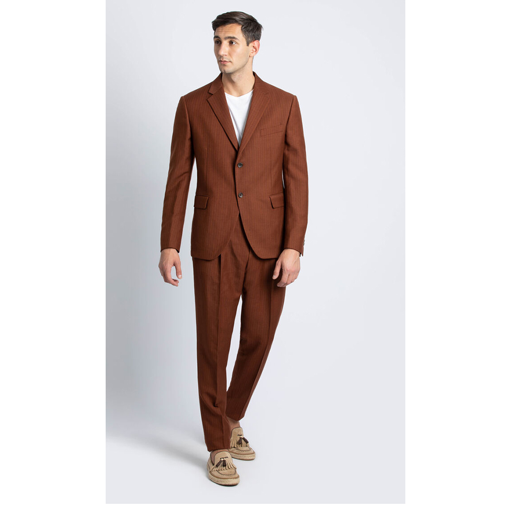 

Salvatore Ferragamo Brown Stripes Tailored Fit Suit  (IT 52
