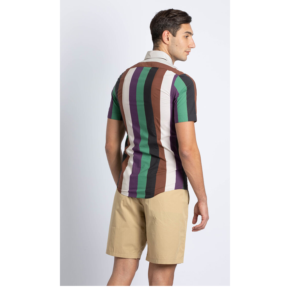 

Salvatore Ferragamo Multicolor Stripes Short Sleeves Shirt